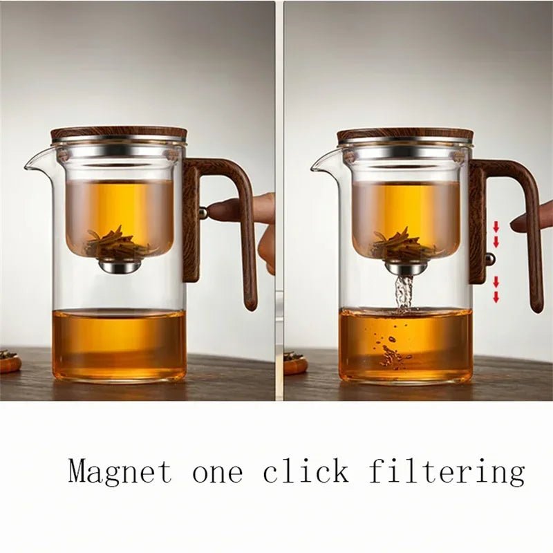 Virelle Maison - Théière en verre borosilicaté – Infuseur acier et poignée bois | Virelle Maison