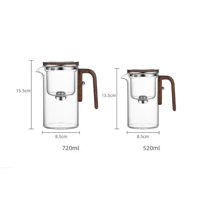 Virelle Maison - Théière en verre borosilicaté – Infuseur acier et poignée bois | Virelle Maison