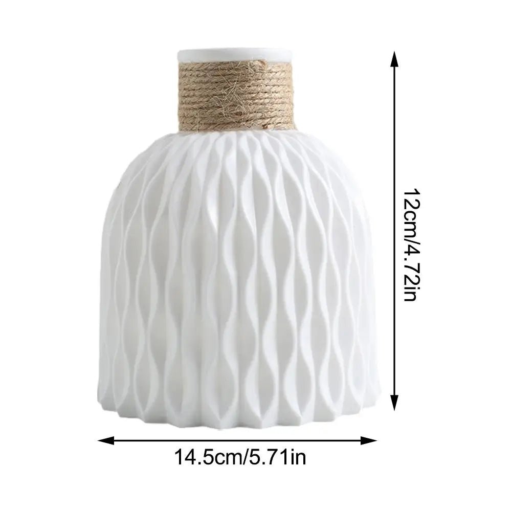 Virelle Maison - Vase décoratif en polyéthylène effet corde | Virelle Maison