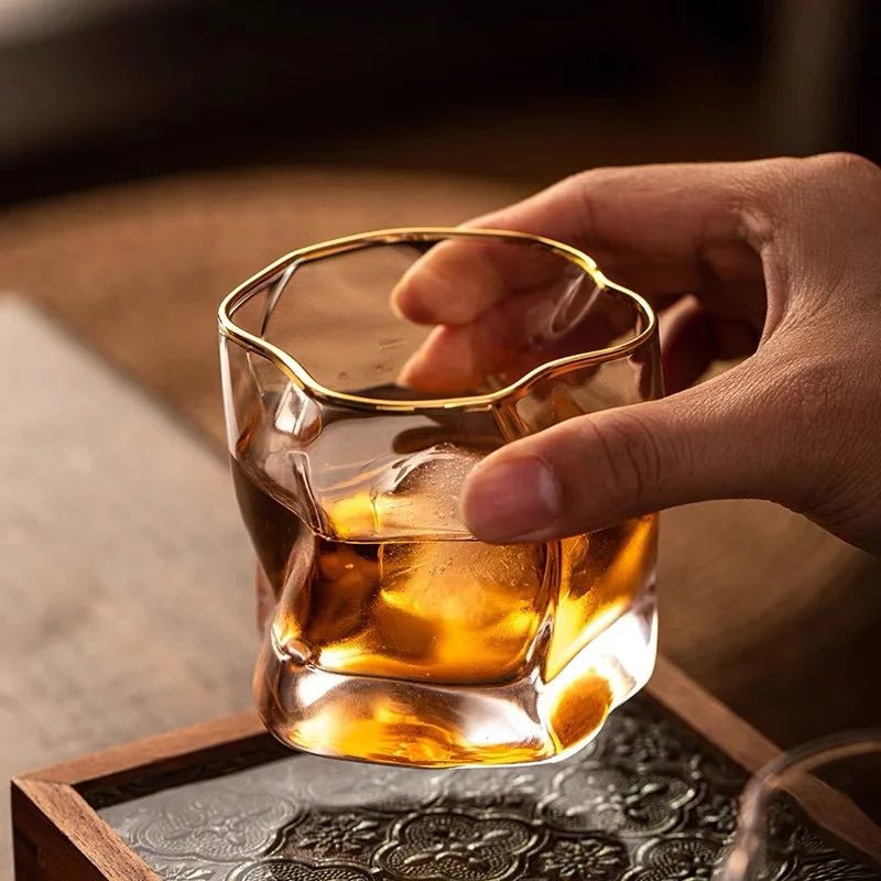 Virelle Maison - Verres à whisky en verre texturé soufflé à la main | Virelle Maison