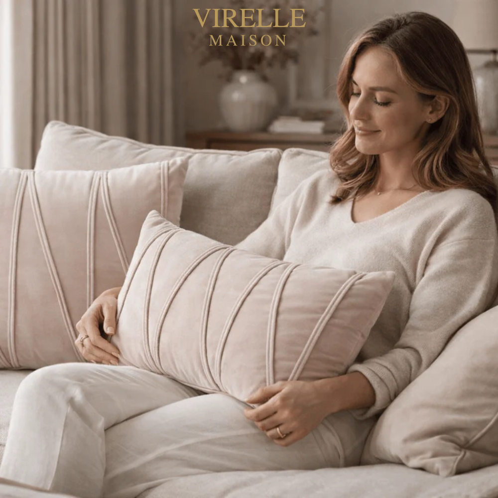 Coussin décoratif en velours doux avec housse amovible | Virelle Maison
