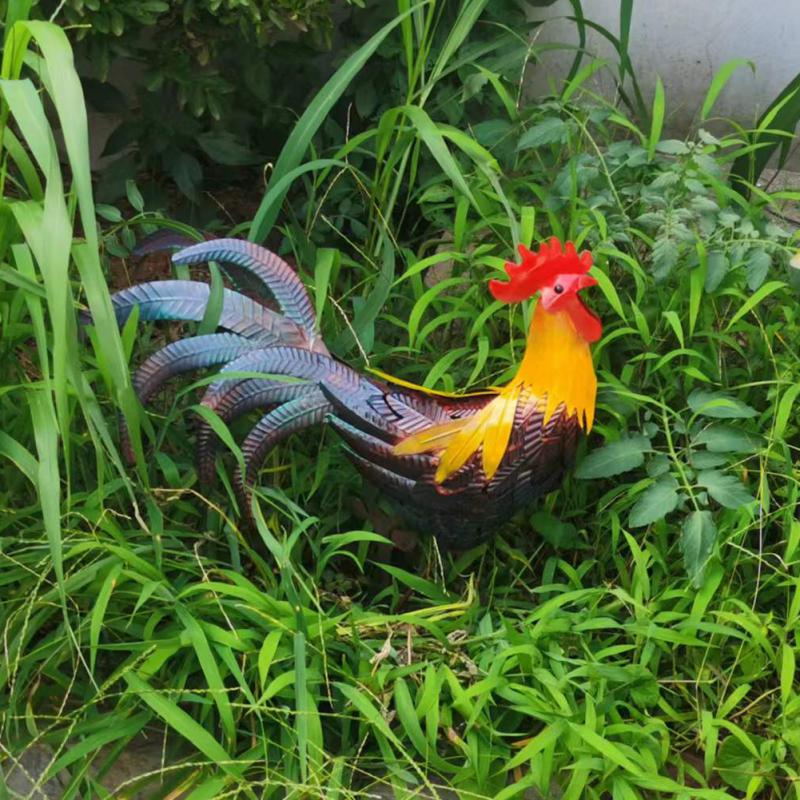 Coq décoratif en métal peint à la main | Virelle Maison