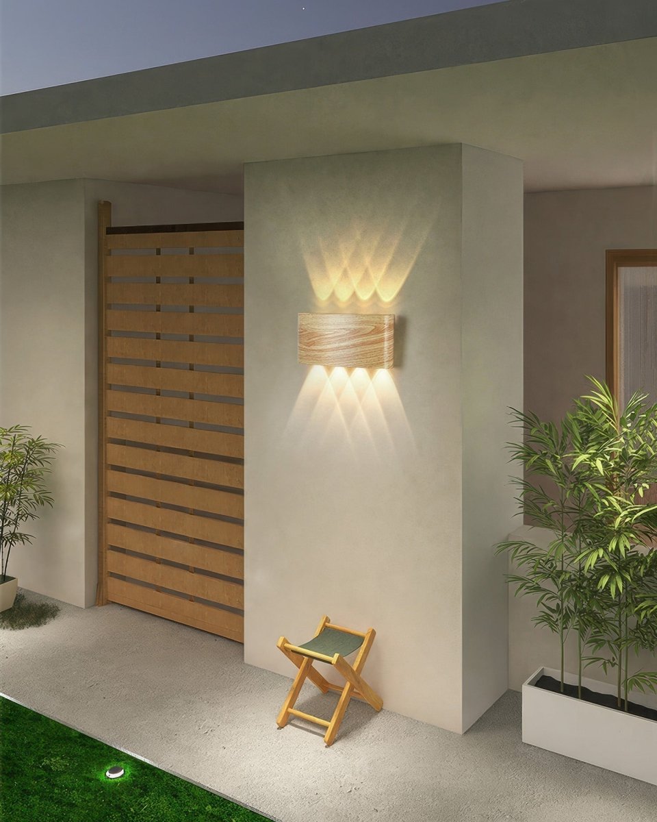 Virelle Maison - Applique murale en métal texturé effet bois naturel | Virelle Maison