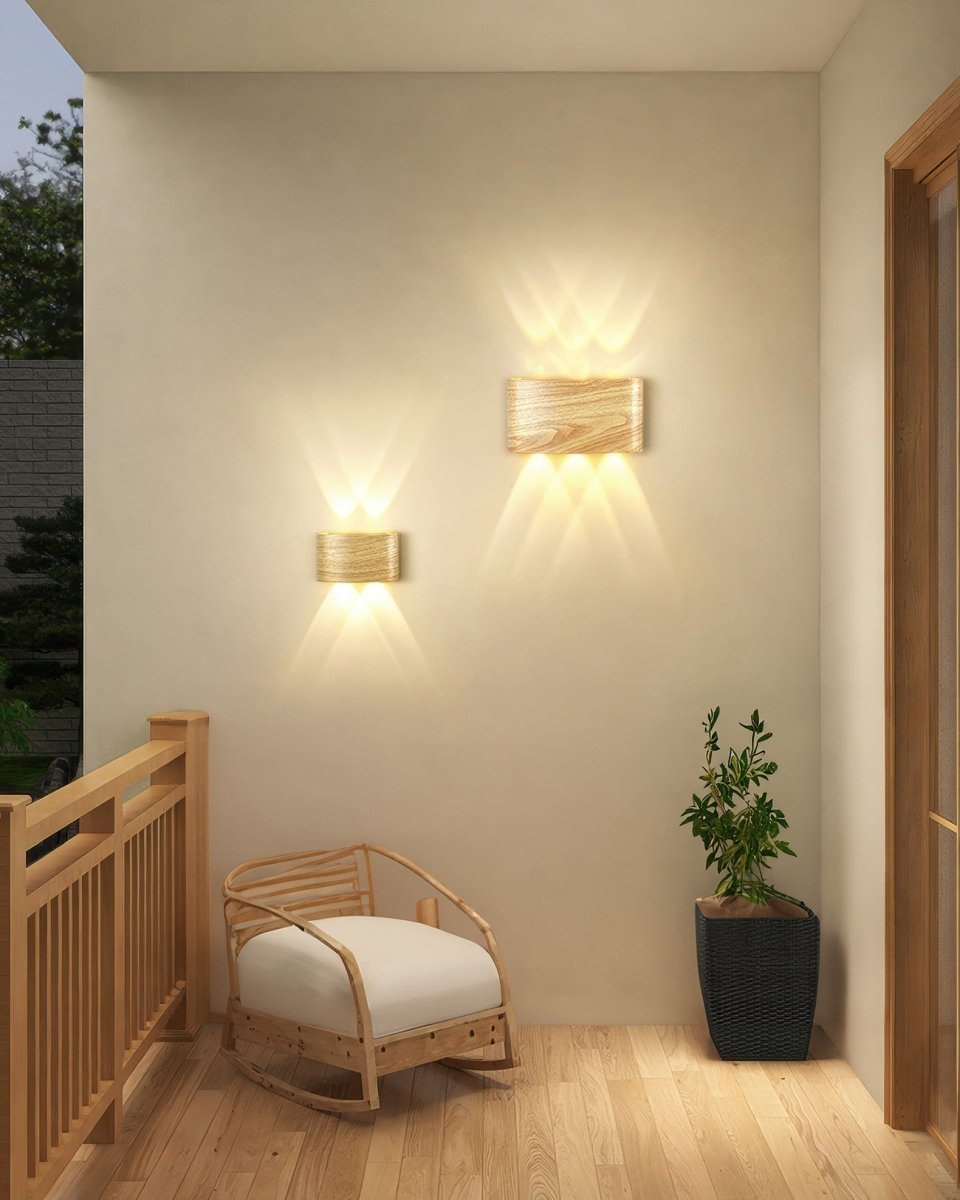 Virelle Maison - Applique murale en métal texturé effet bois naturel | Virelle Maison