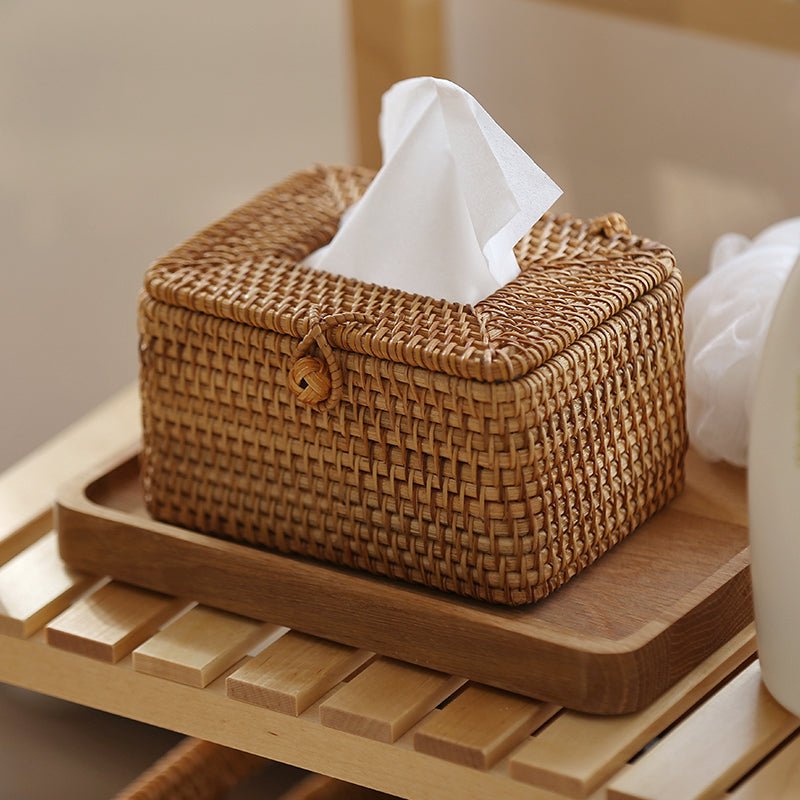 Virelle Maison - Boîte à mouchoirs décorative en rotin tressé naturel | Virelle Maison