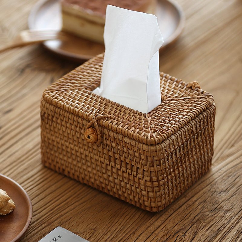 Virelle Maison - Boîte à mouchoirs décorative en rotin tressé naturel | Virelle Maison