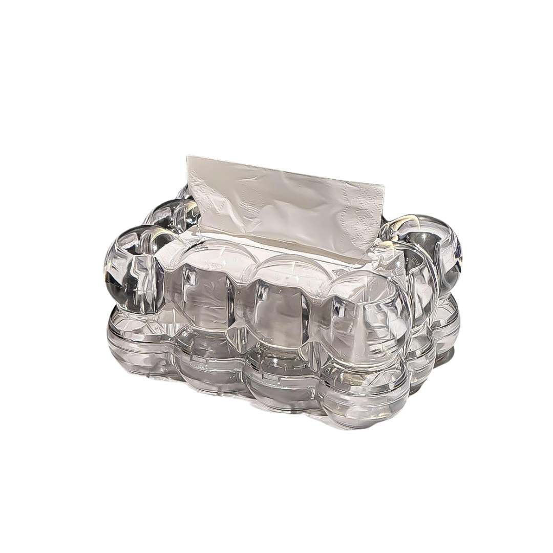 Virelle Maison - Boîte à mouchoirs en résine transparente effet verre | Virelle Maison