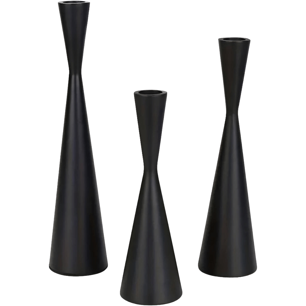 Virelle Maison - Bougeoirs nordiques en laiton avec design cintré – set de 3
