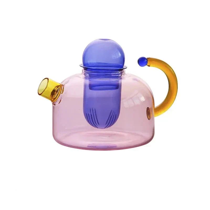 Virelle Maison - Bouilloire translucide en verre borosilicate avec tasses | Virelle Maison