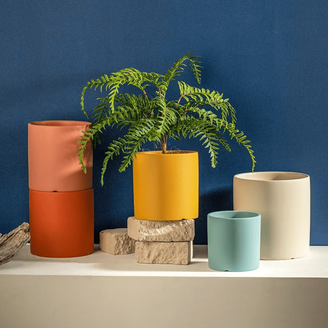 Virelle Maison - Cache - pot en céramique mate avec soucoupe | Virelle Maison