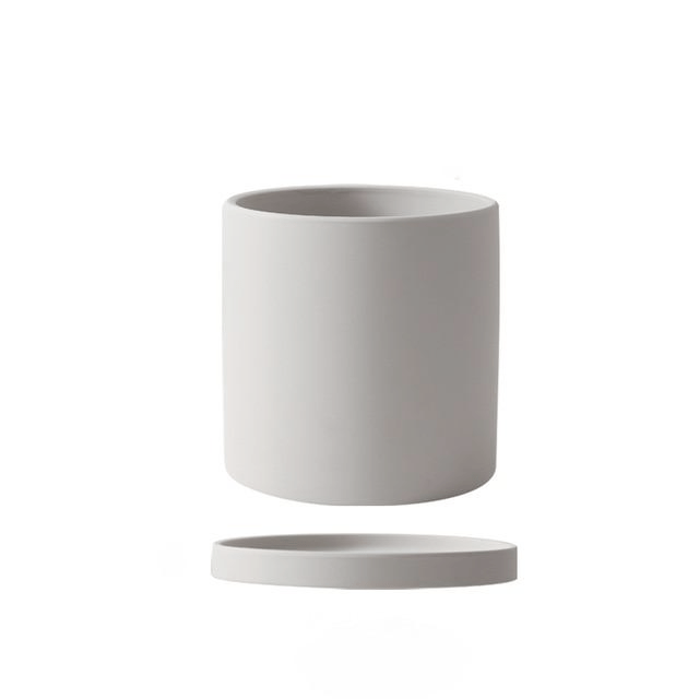 Virelle Maison - Cache - pot en céramique mate avec soucoupe | Virelle Maison