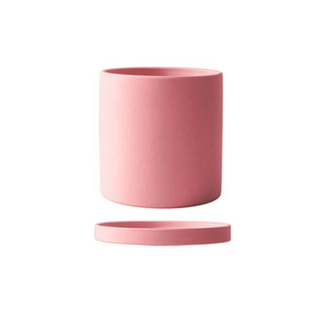 Virelle Maison - Cache - pot en céramique mate avec soucoupe | Virelle Maison