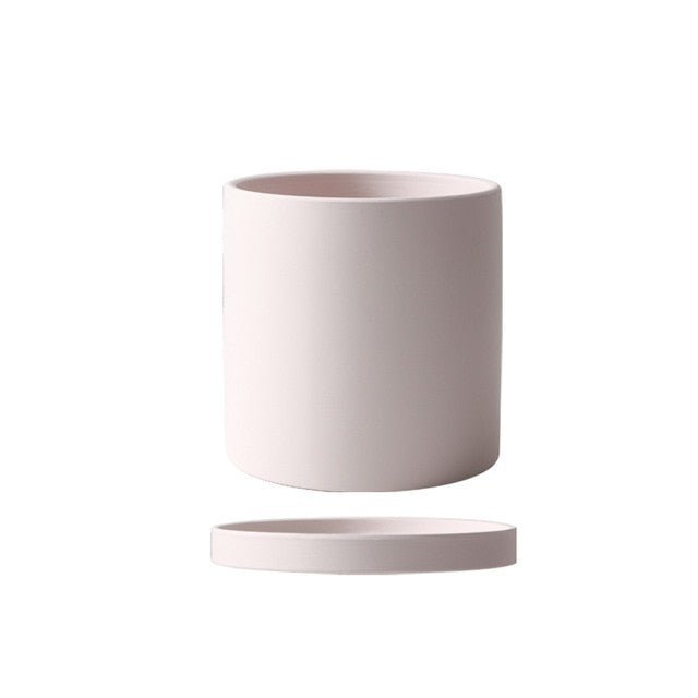 Virelle Maison - Cache - pot en céramique mate avec soucoupe | Virelle Maison