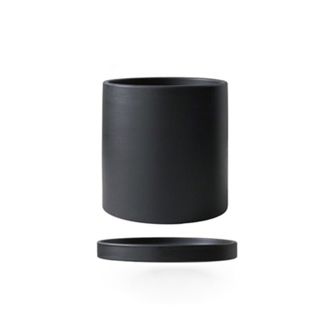 Virelle Maison - Cache - pot en céramique mate avec soucoupe | Virelle Maison