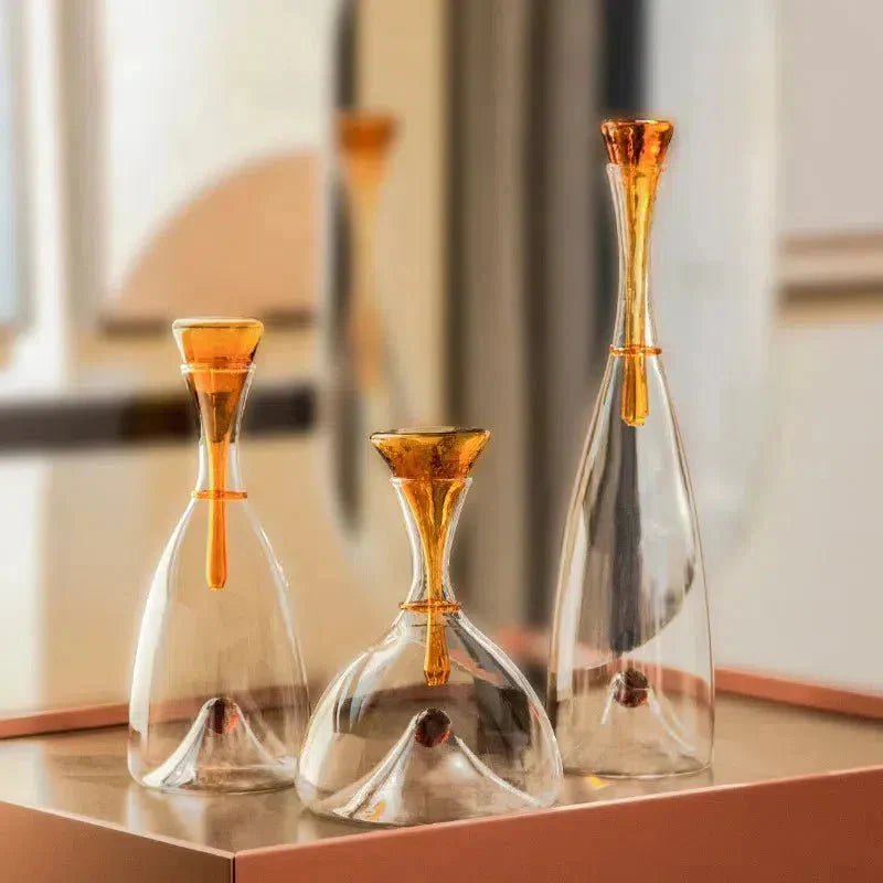 Virelle Maison - Carafe en verre soufflé avec bouchon décoratif | Virelle Maison