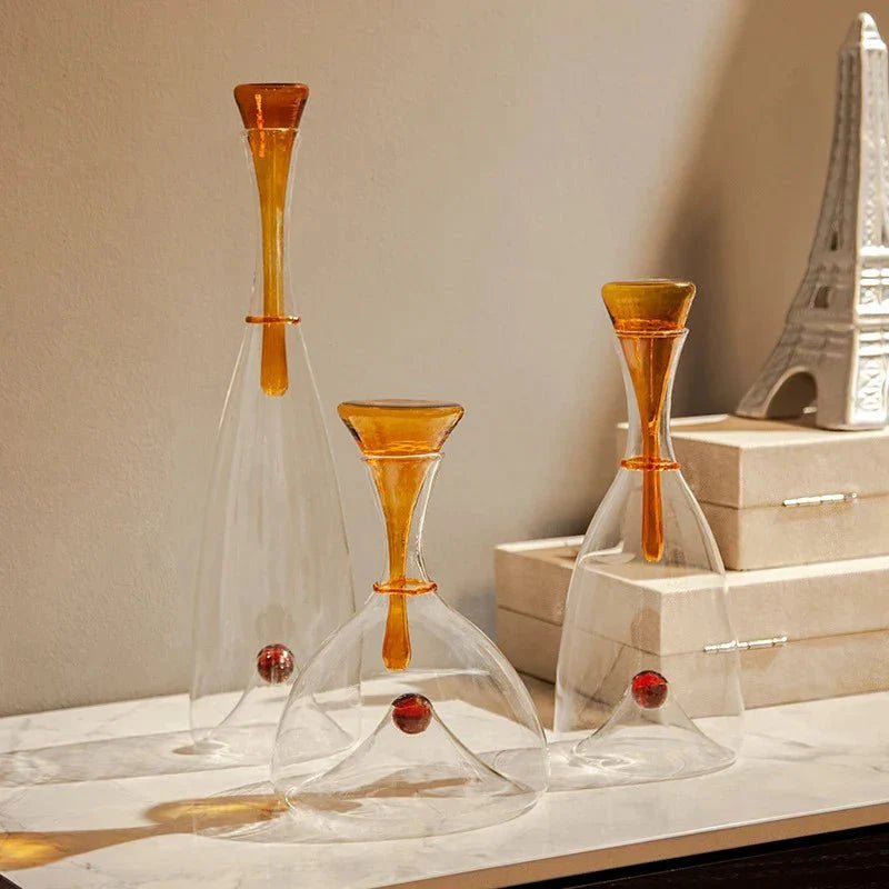Virelle Maison - Carafe en verre soufflé avec bouchon décoratif | Virelle Maison