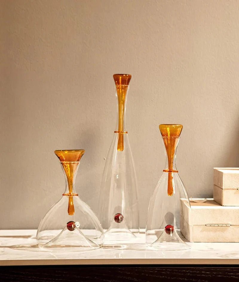 Virelle Maison - Carafe en verre soufflé avec bouchon décoratif | Virelle Maison