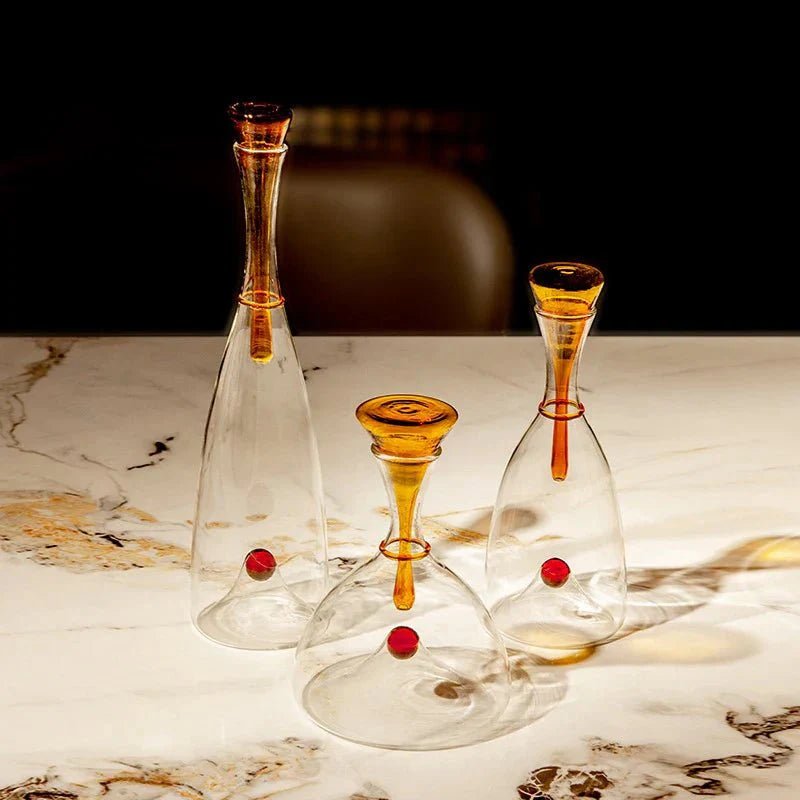 Virelle Maison - Carafe en verre soufflé avec bouchon décoratif | Virelle Maison