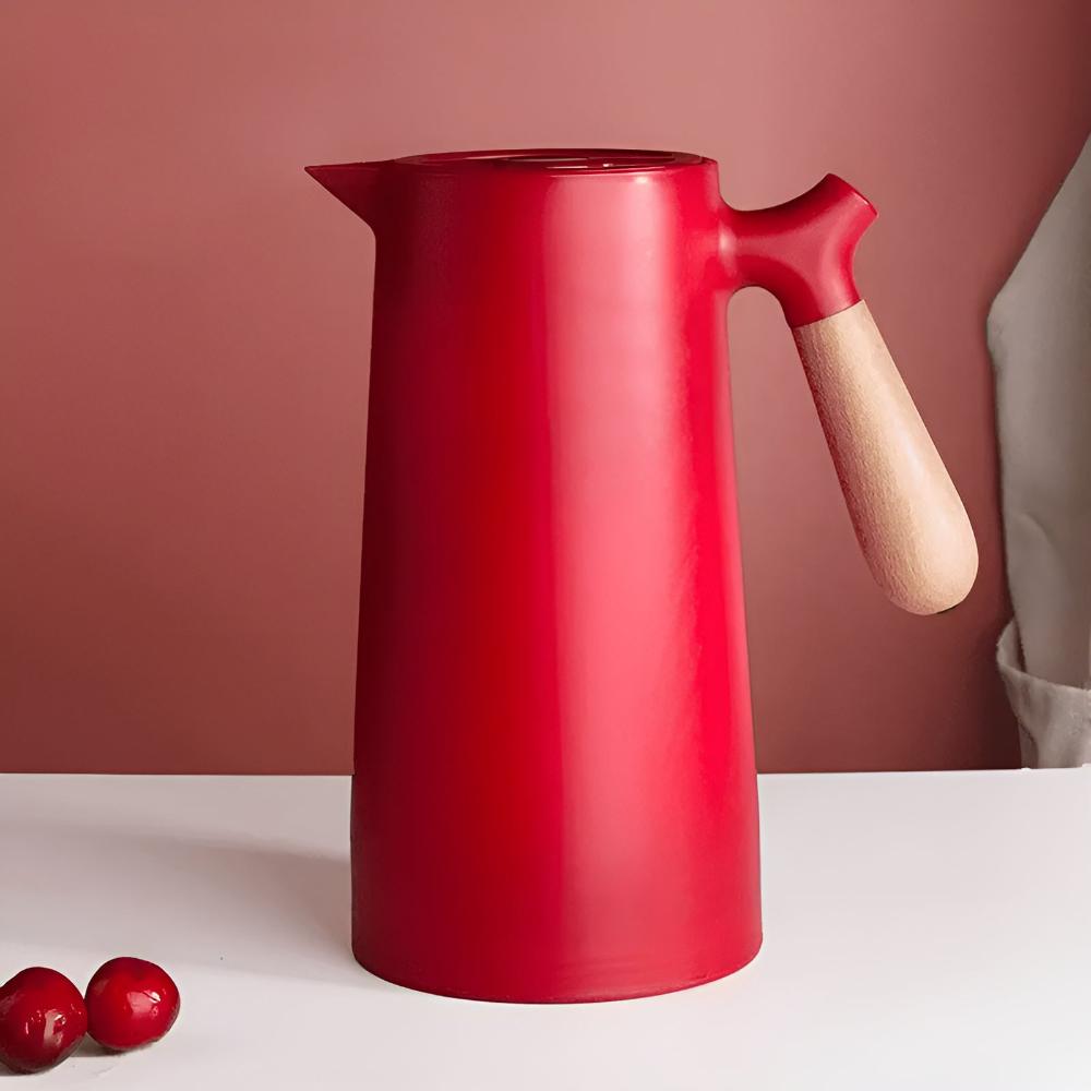 Virelle Maison - Carafe isotherme en acier avec poignée en bois naturel | Virelle Maison