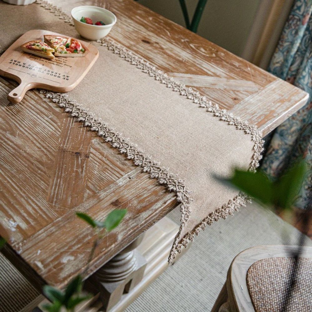 Virelle Maison - Chemin de table en jute naturel tissé | Virelle Maison