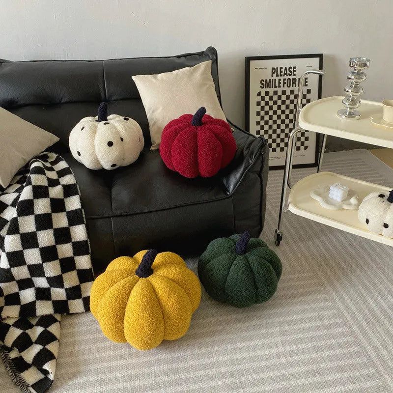 Virelle Maison - Coussin décoratif en forme de citrouille, tissu texturé | Virelle Maison