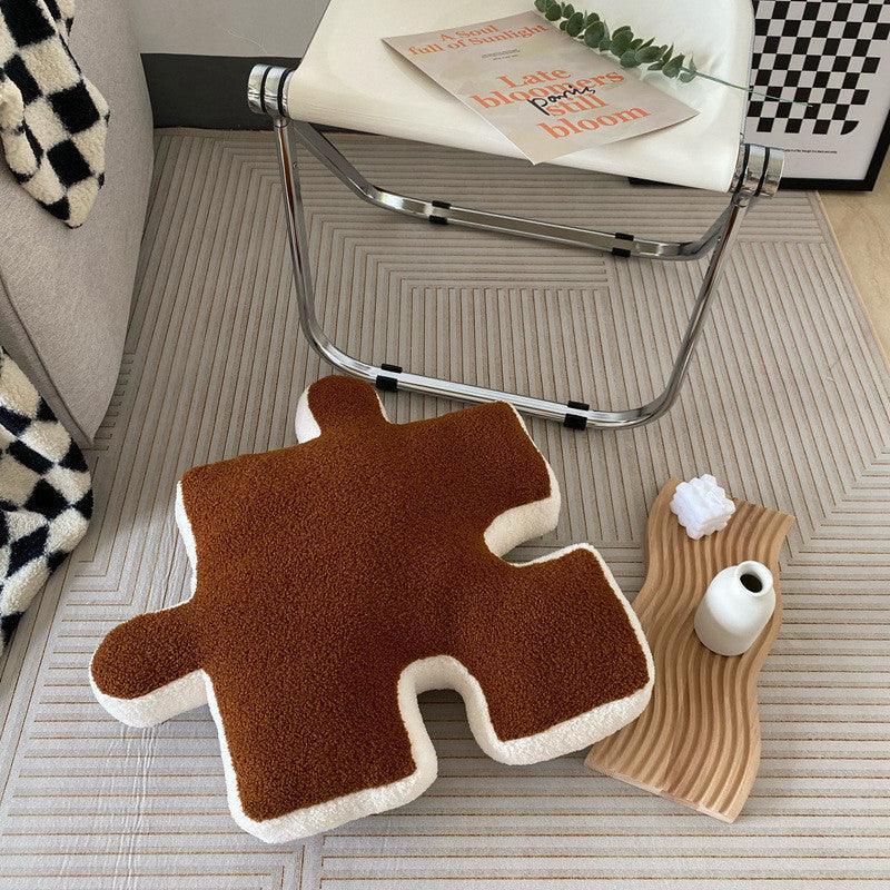 Virelle Maison - Coussin puzzle en polaire douce et colorée | Virelle Maison