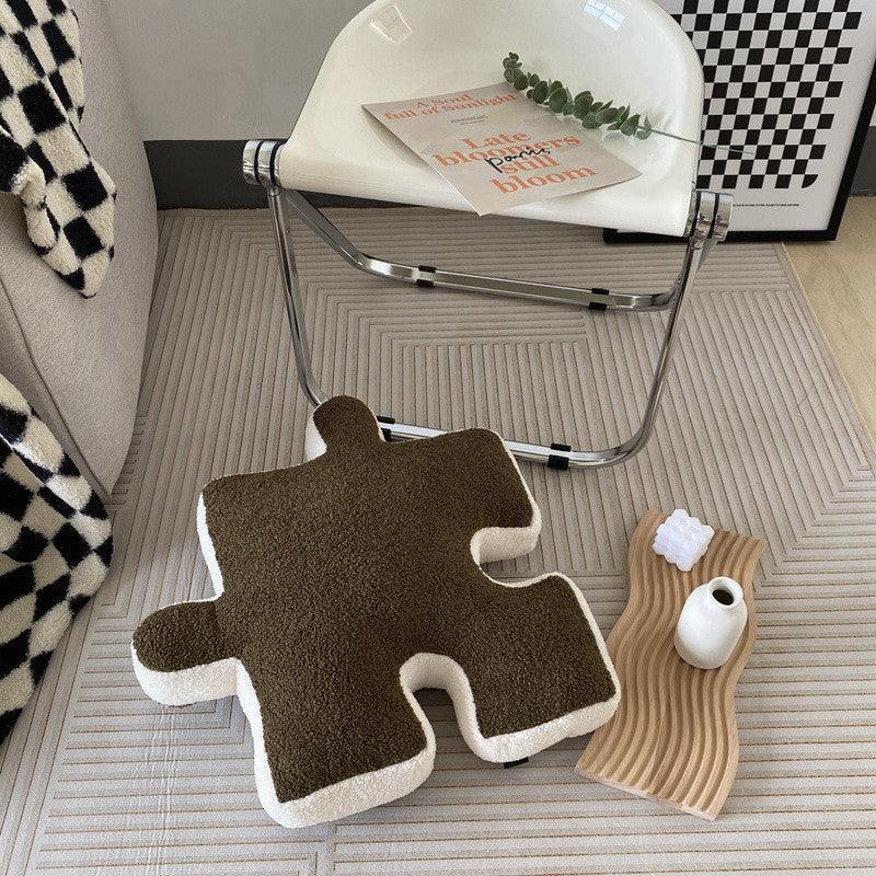 Virelle Maison - Coussin puzzle en polaire douce et colorée | Virelle Maison