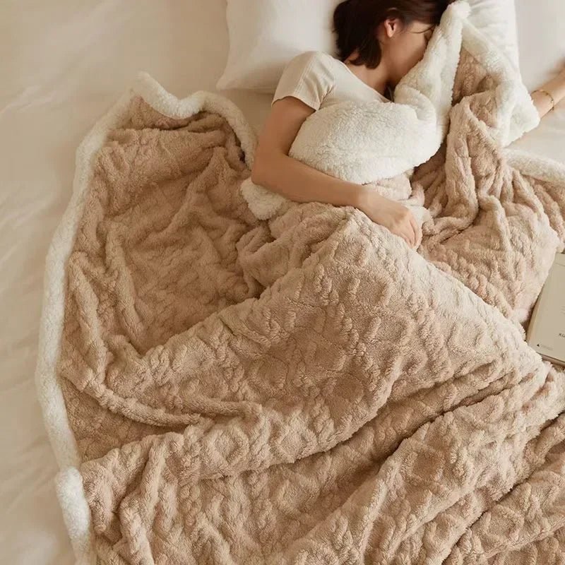 Virelle Maison - Couverture d’hiver en flanelle douce et laine d’agneau | Virelle Maison