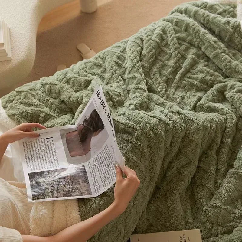 Virelle Maison - Couverture d’hiver en flanelle douce et laine d’agneau | Virelle Maison