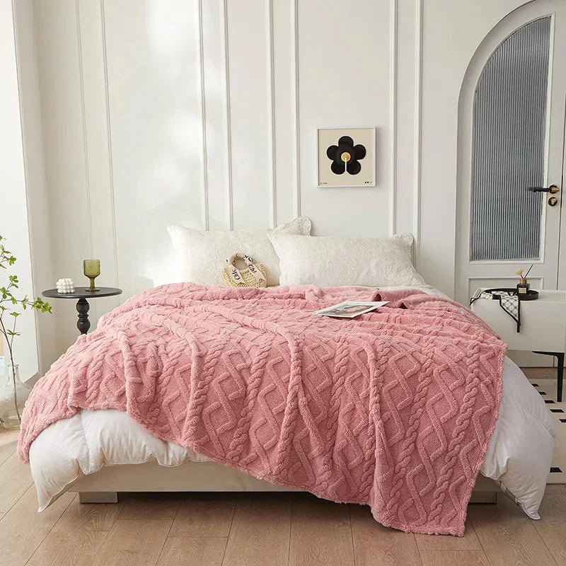 Virelle Maison - Couverture réversible en laine d’agneau épaisse et toucher flanelle | Virelle Maison