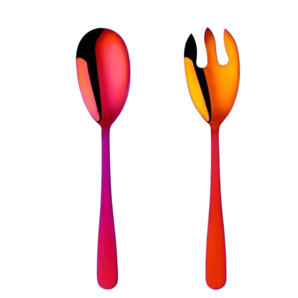 Virelle Maison - Cuillères de service en acier inoxydable brossé – Lot de 2 | Virelle Maison