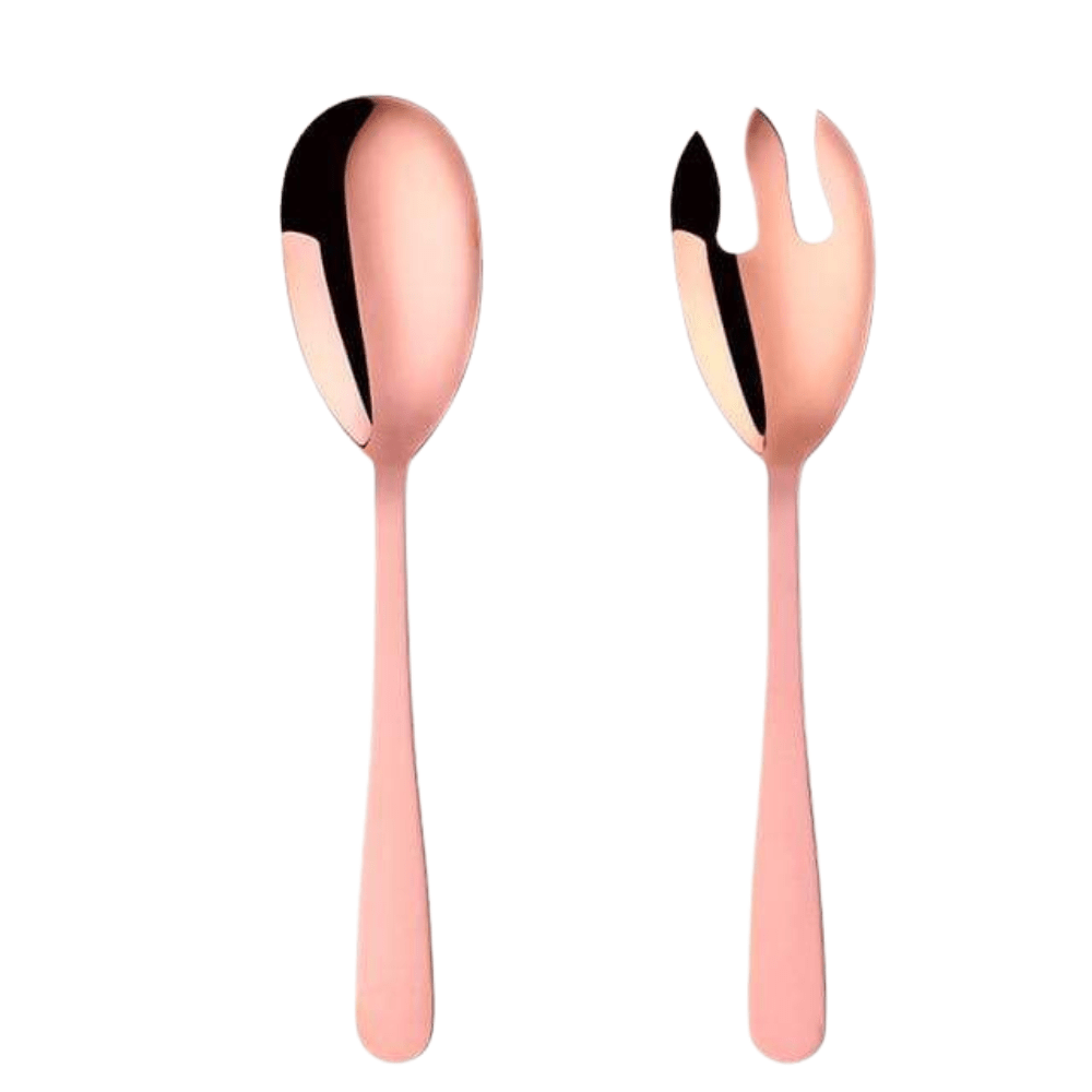 Virelle Maison - Cuillères de service en acier inoxydable brossé – Lot de 2 | Virelle Maison