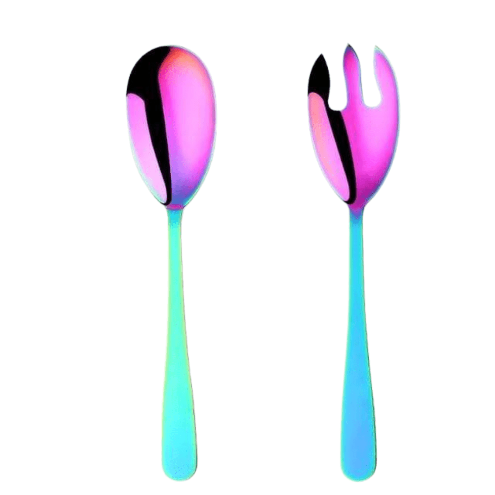 Virelle Maison - Cuillères de service en acier inoxydable brossé – Lot de 2 | Virelle Maison
