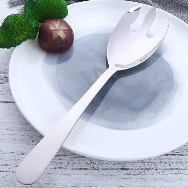 Virelle Maison - Cuillères de service en acier inoxydable brossé – Lot de 2 | Virelle Maison