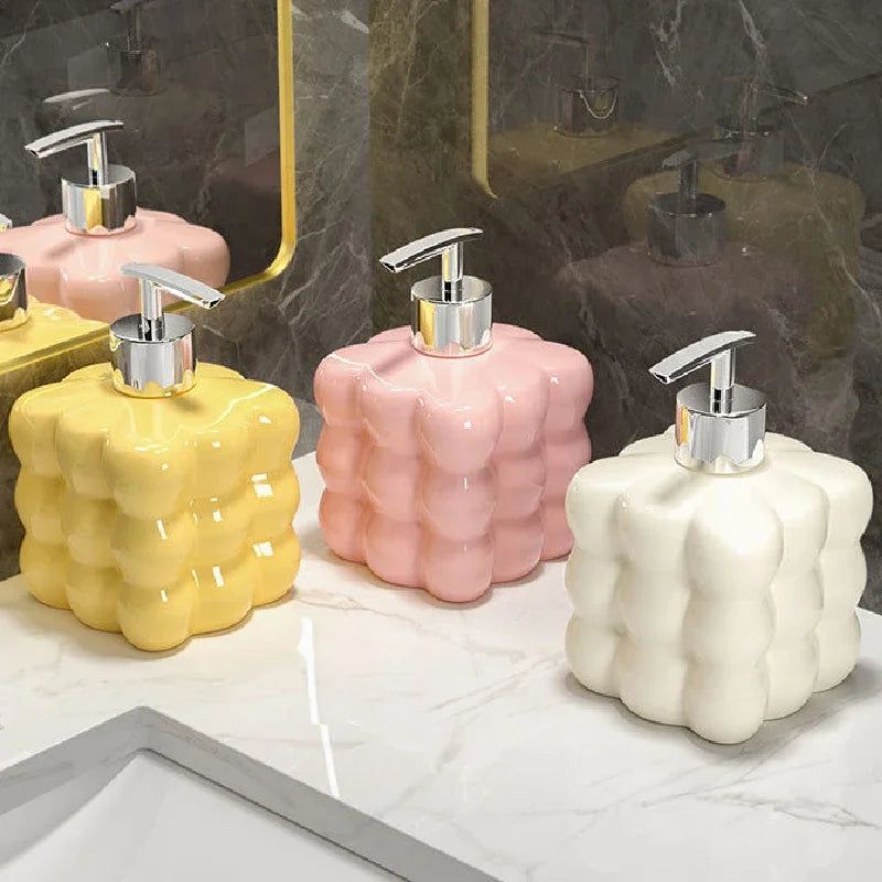 Virelle Maison - Distributeur de savon en céramique texturé | Virelle Maison