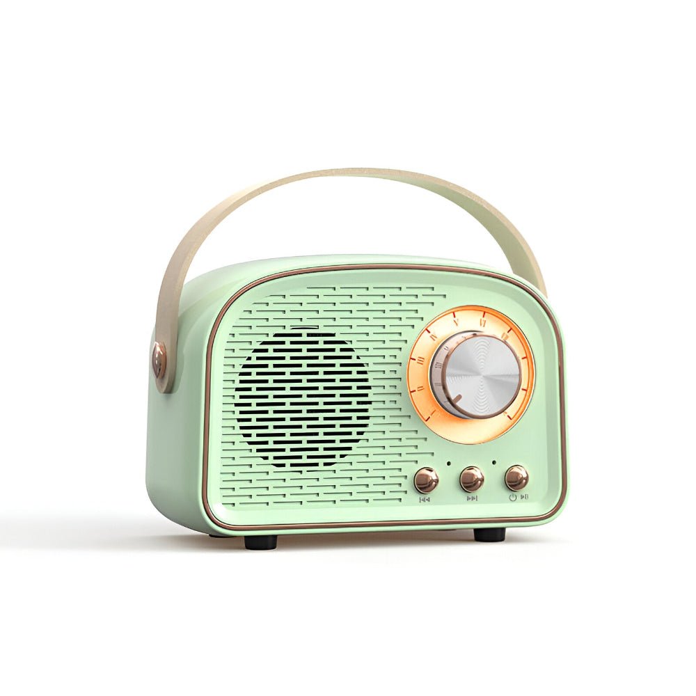 Virelle Maison - Enceinte Bluetooth rétro en plastique finition bois | Virelle Maison