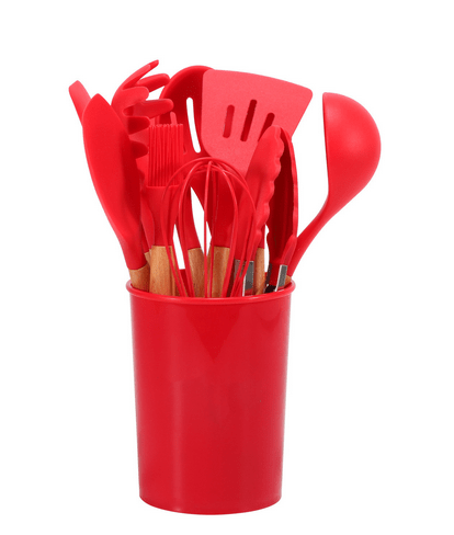 Virelle Maison - Ensemble ustensiles cuisine 12 pièces en silicone et bambou | Virelle Maison