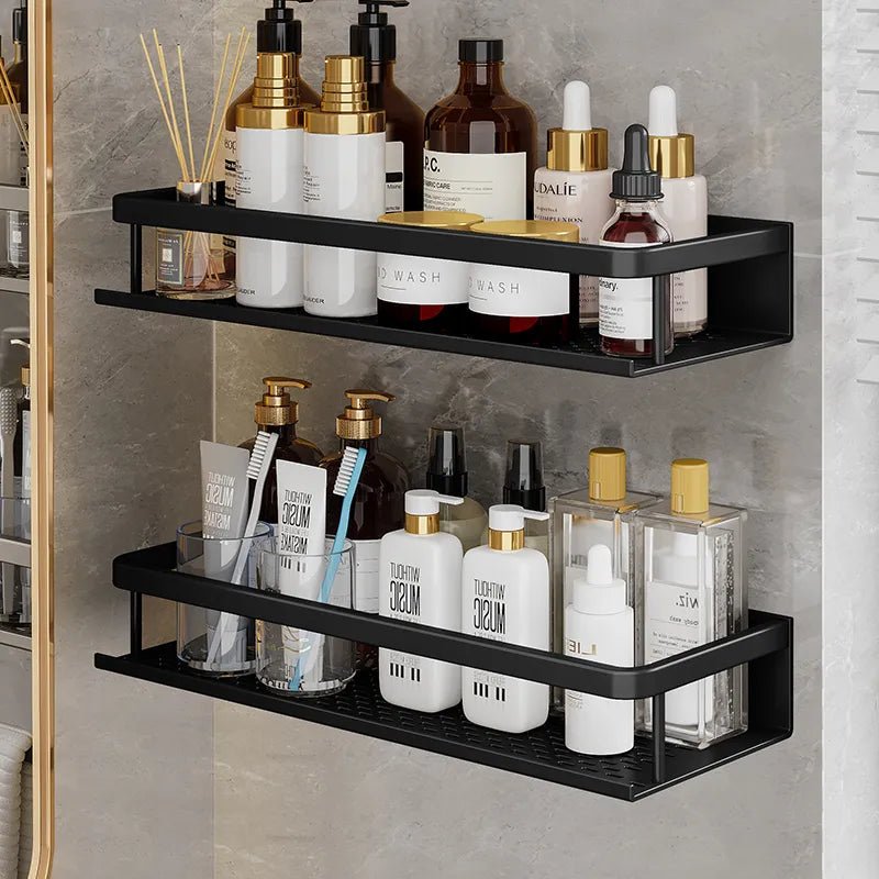 Virelle Maison - Étagère de douche murale en aluminium noir mat | Virelle Maison