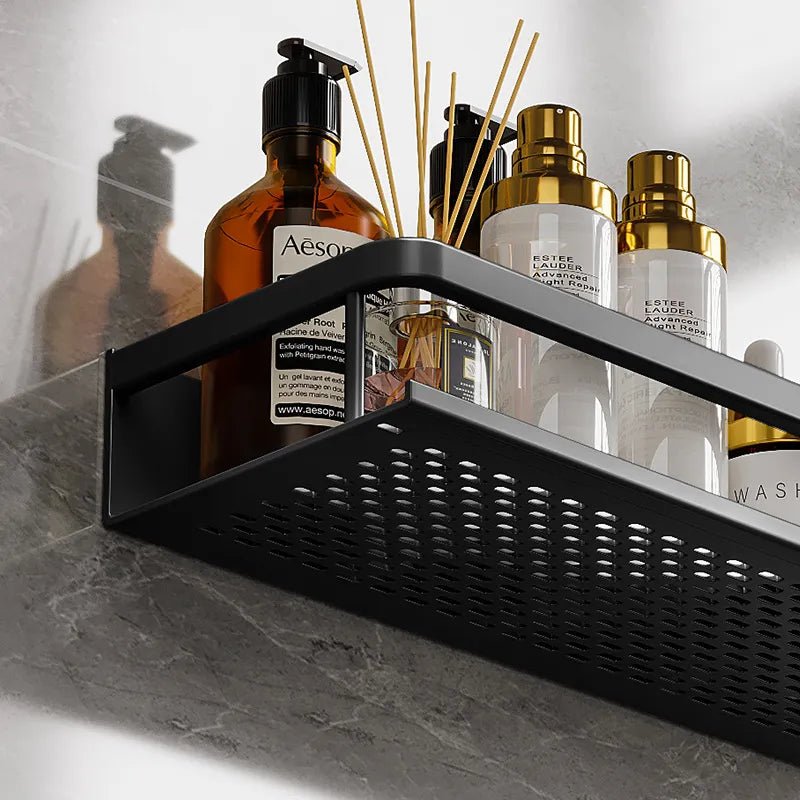 Virelle Maison - Étagère de douche murale en aluminium noir mat | Virelle Maison