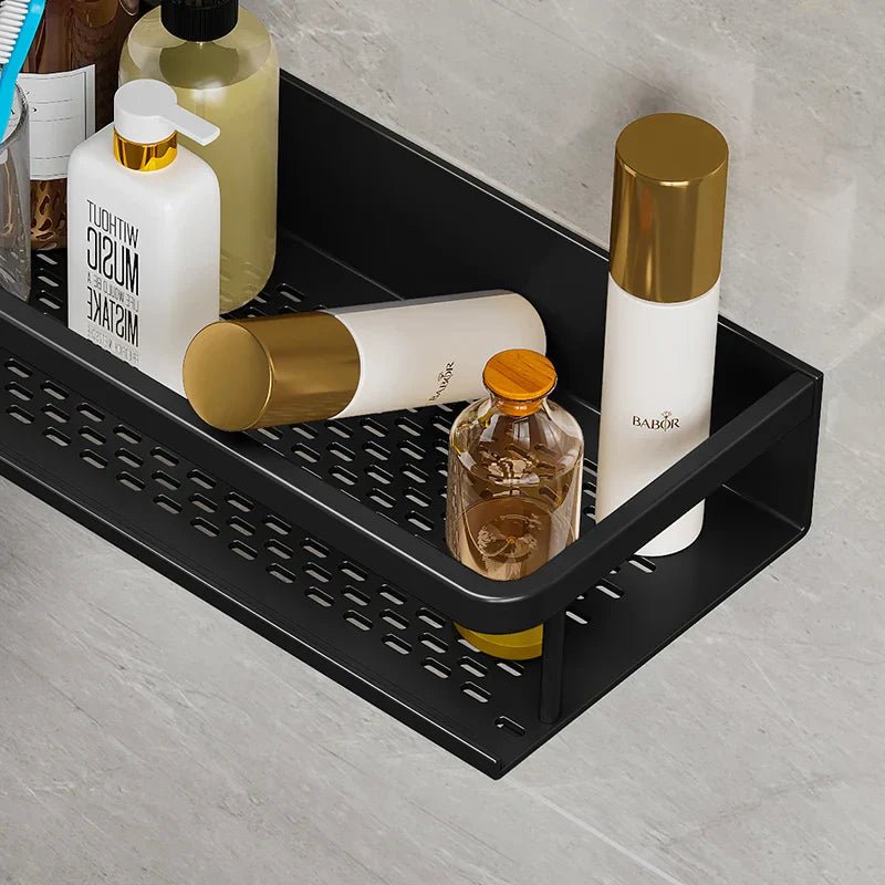 Virelle Maison - Étagère de douche murale en aluminium noir mat | Virelle Maison