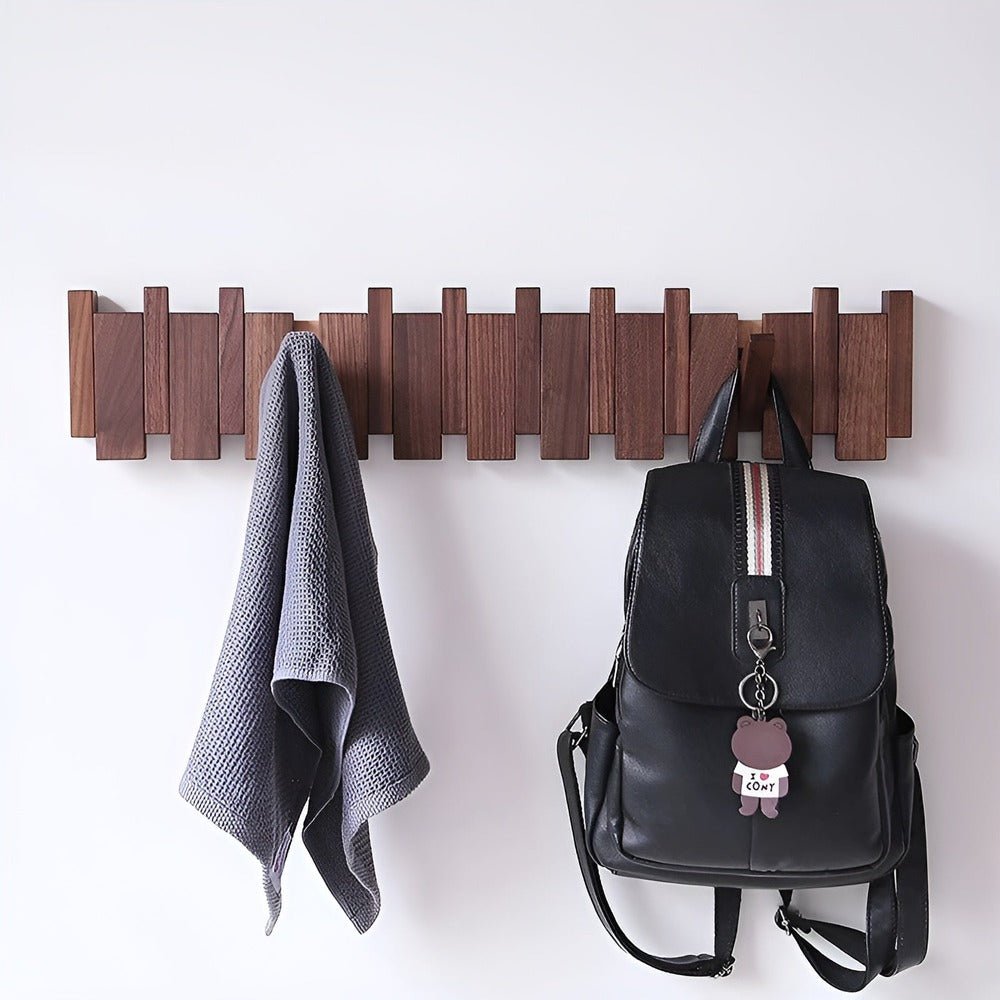 Virelle Maison - Étagère murale en bois avec crochets magnétiques pliables | Virelle Maison