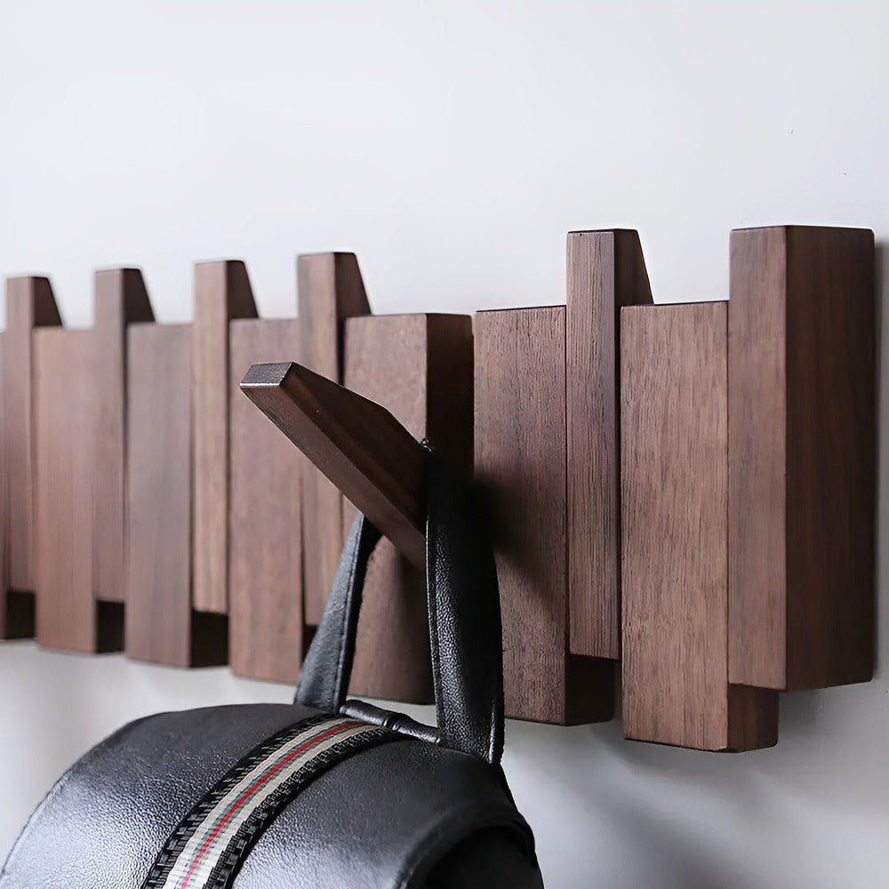 Virelle Maison - Étagère murale en bois avec crochets magnétiques pliables | Virelle Maison