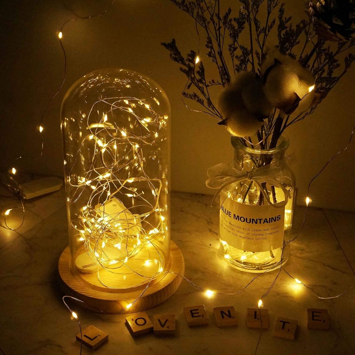 Virelle Maison - Guirlande lumineuse solaire en cuivre étanche | Virelle Maison