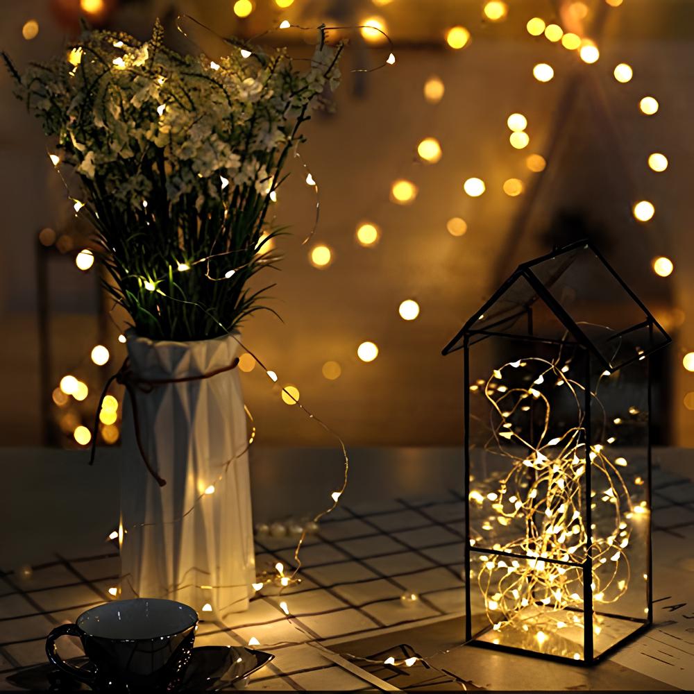 Virelle Maison - Guirlande lumineuse solaire en cuivre étanche | Virelle Maison
