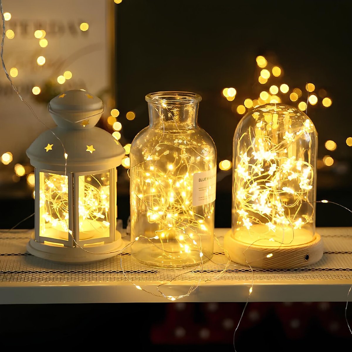 Virelle Maison - Guirlande lumineuse solaire en cuivre étanche | Virelle Maison