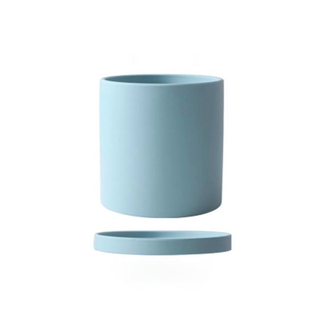 Cache-pot en céramique mate avec soucoupe | Virelle Maison