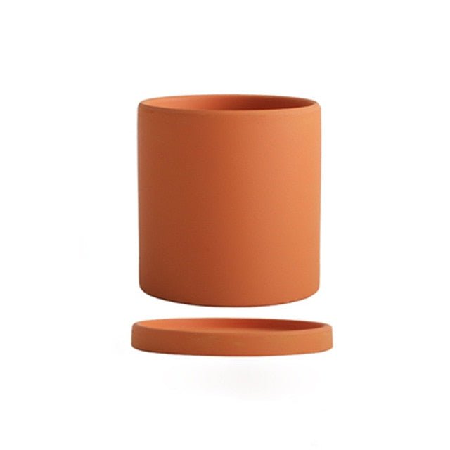 Cache-pot en céramique mate avec soucoupe | Virelle Maison