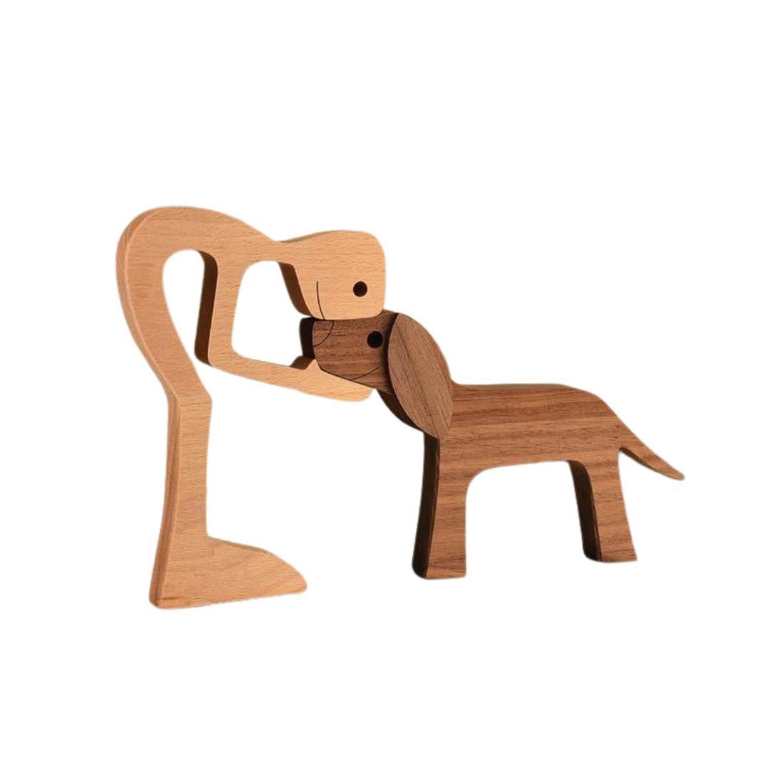 Sculpture décorative en bois sculpté à la main | Virelle Maison