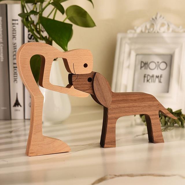 Sculpture décorative en bois sculpté à la main | Virelle Maison
