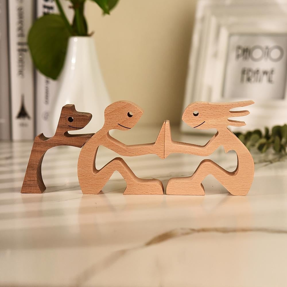 Sculpture décorative en bois sculpté à la main | Virelle Maison